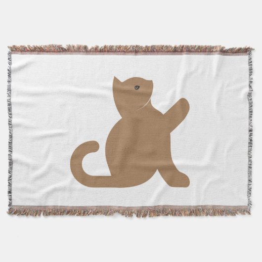 猫が挨拶 スローブランケット (正面)