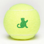 猫が挨拶 テニスボール (正面)
