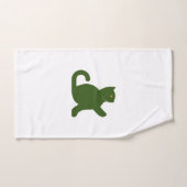 猫が挨拶 ハンドタオル (ハンドタオル)
