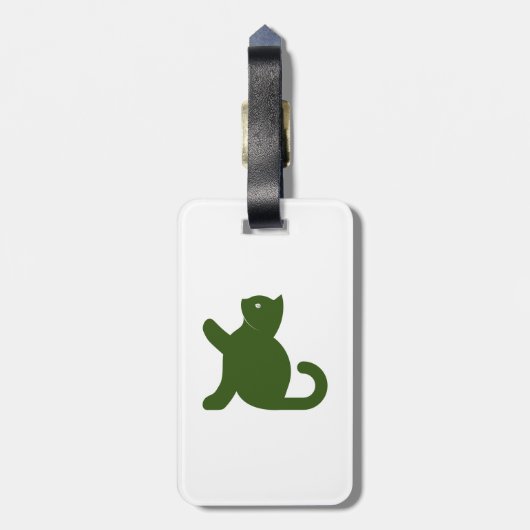 猫が挨拶 ラゲッジタグ (裏面縦)