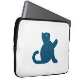 猫が挨拶 ラップトップスリーブ (正面右)