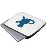 猫が挨拶 ラップトップスリーブ (正面下部)