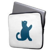 猫が挨拶 ラップトップスリーブ (正面左)