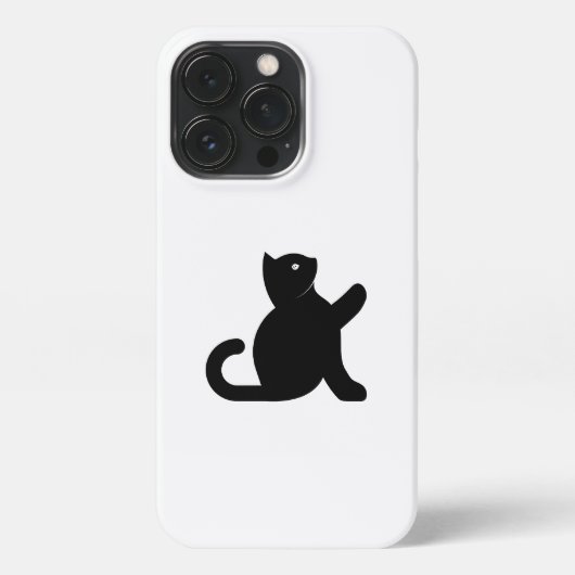 猫が挨拶 iPhoneケース (裏面)