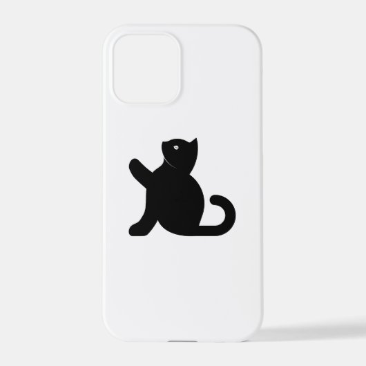 猫が挨拶 iPhoneケース (裏面)