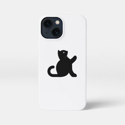 猫が挨拶 iPhoneケース (裏面)