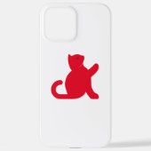 猫が挨拶 iPhoneケース (裏面)