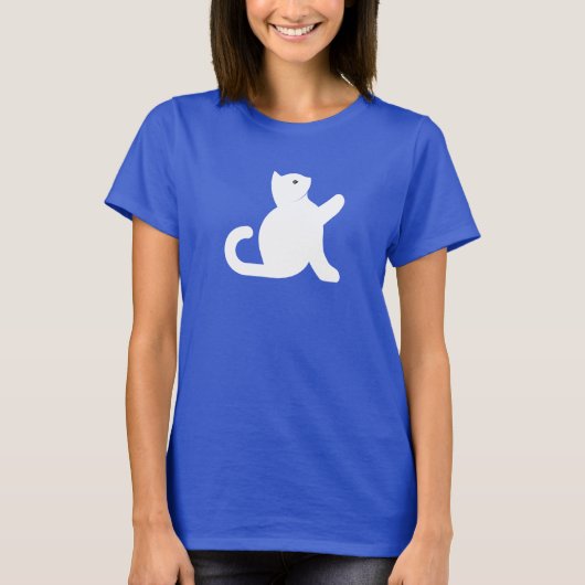 猫が挨拶 Tシャツ (正面)