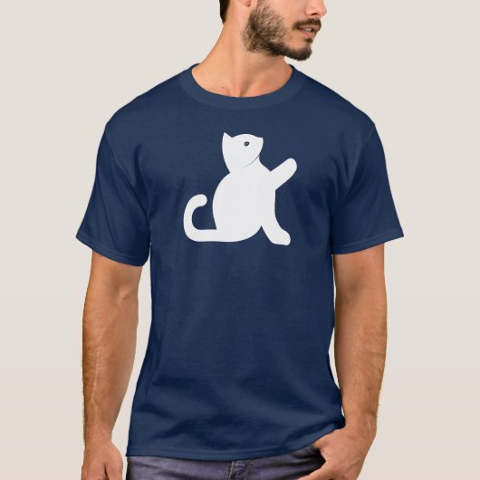 猫が挨拶 Tシャツ (正面)
