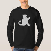 猫が挨拶 Tシャツ (正面)