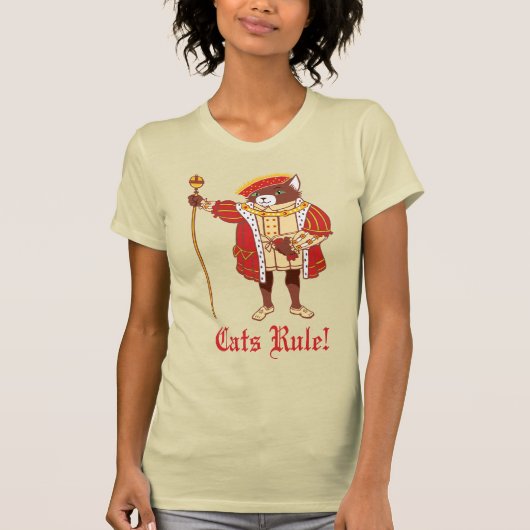 猫が支配する 女性用Tシャツ Tシャツ (正面)