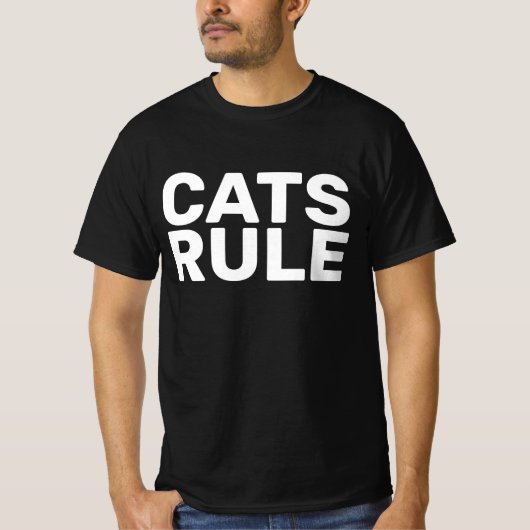 猫が支配する 猫 Tシャツ (正面)