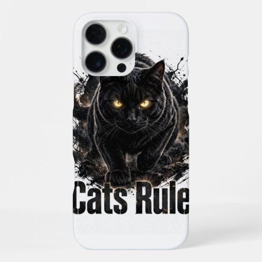 猫が支配する iPhone 16 Pro Max カー iPhoneケース (裏面)