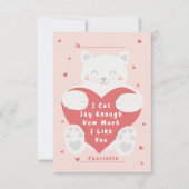 . .猫が教室で使えるバレンタインカード カード (正面)