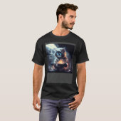 猫が料理する雨の日 Tシャツ (正面フル)