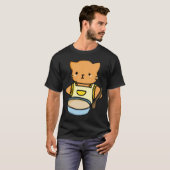 猫が料理中 Tシャツ (正面フル)
