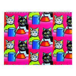 猫が暴れる2023年カレンダー カレンダー