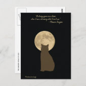 猫が月を見る不思議な世界 ポストカード (正面/裏面)