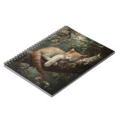 猫が木で寝るヴィンテージ ノートブック (左側)