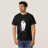猫が次々と Tシャツ (正面フル)