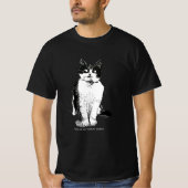 猫が次々と Tシャツ (正面)