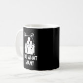 猫が欲しい事をするおもしろい コーヒーマグカップ (正面左)