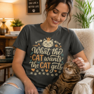 猫が欲しがるものは猫のもの 面白い猫好きグッズ Tシャツ