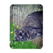 猫が歩いて仏やる気を起こさせる教引用文 マグネット (縦)