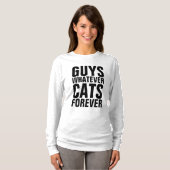 猫が永遠に猫おもしろいTシャツを着る Tシャツ (正面フル)
