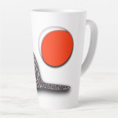 猫が満月に出会う カフェラテマグ (右アングル)