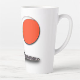 猫が満月に出会う カフェラテマグ