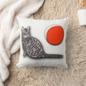 猫が満月に出会う クッション (ブランケット)