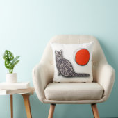 猫が満月に出会う クッション (椅子)