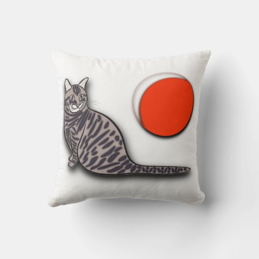 猫が満月に出会う クッション (裏面)