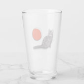 猫が満月に出会う タンブラーグラス (裏面)