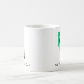 猫が犬を引き継ぐ コーヒーマグカップ (中央)