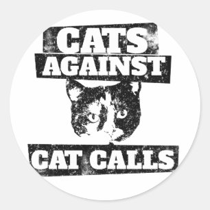 猫が猫を呼び寄せる ラウンドシール