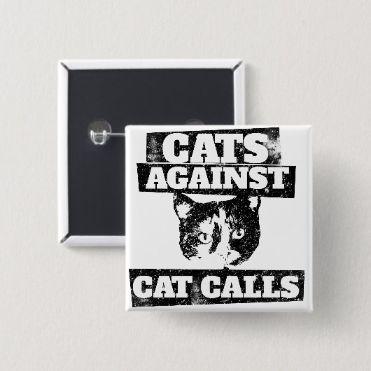 猫が猫を呼び寄せる 缶バッジ (正面&裏面)