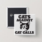 猫が猫を呼び寄せる 缶バッジ (正面&裏面)