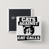 猫が猫を呼び寄せる 缶バッジ (正面&裏面)