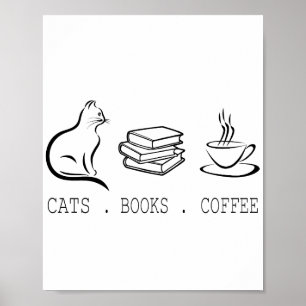 猫が猫を飼う読者のためにコーヒーを本に出す ポスター
