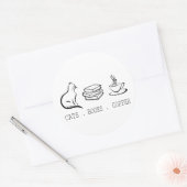 猫が猫を飼う読者のためにコーヒーを本に出す ラウンドシール (封筒)