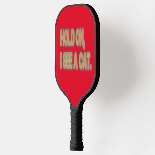猫が現れるのを見おもしろいて ピックルボールラケット (左)