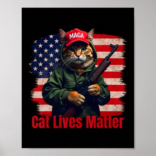 猫が生きおもしろい残る問題トランプ2024猫投票Tru ポスター (正面)
