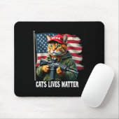 猫が生きおもしろい残る問題トランプ2024猫投票Tru マウスパッド (マウス)