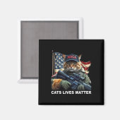 猫が生きるおもしろい問題トランプ2024 マグネット (正面/裏面)