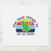 猫が生最高のき物だ スパークリングワインラベル (シングルラベル)