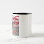 猫が生涯の友退役軍人を採用 ツートーンマグカップ (中央)