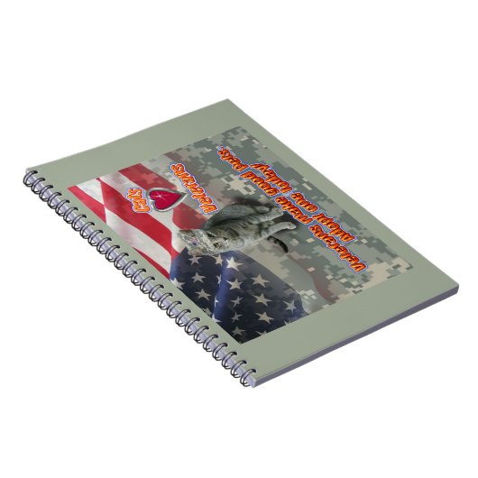 猫が生涯の友退役軍人を採用 ノートブック (右側)