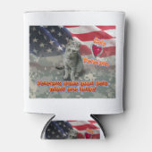 猫が生涯の友退役軍人を採用 缶クーラー (正面)